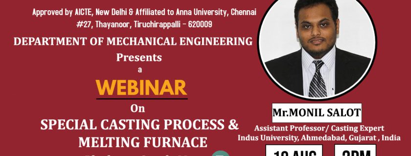 EXPERT TALK ON “SPECIAL CASTING PROCESS & MELTING FURNACE”