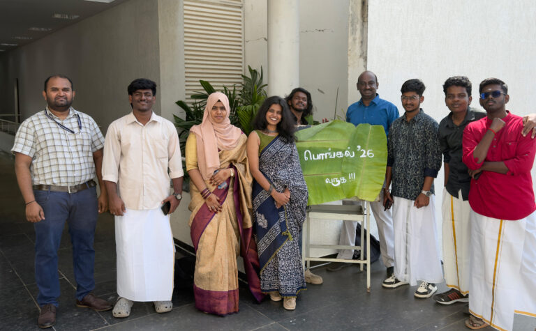 Bachelor of Design students celebrating Pongal festival at CARE School of Design