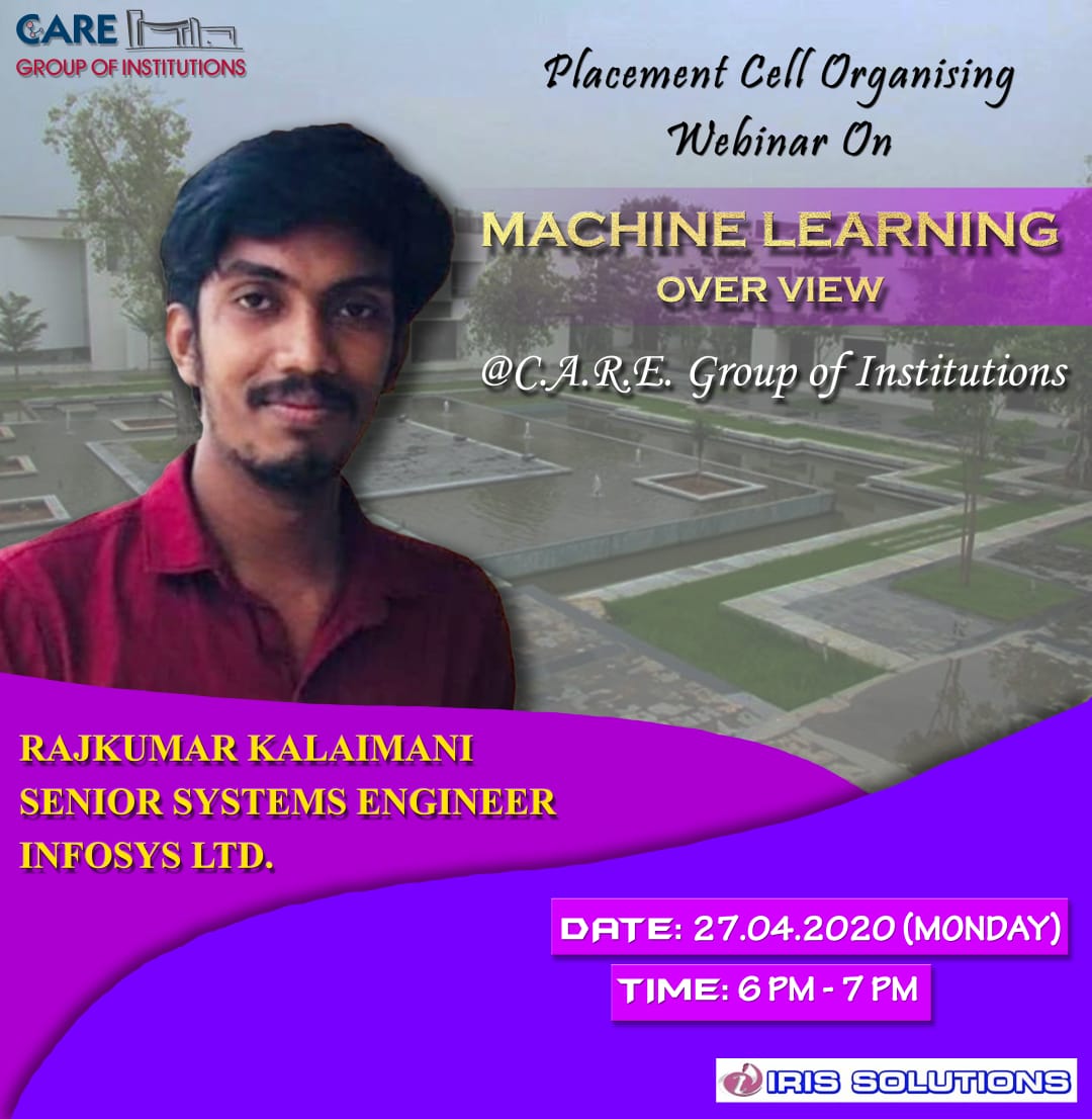 Webinar on Machine Learning- Overview - CARE College of Engineering