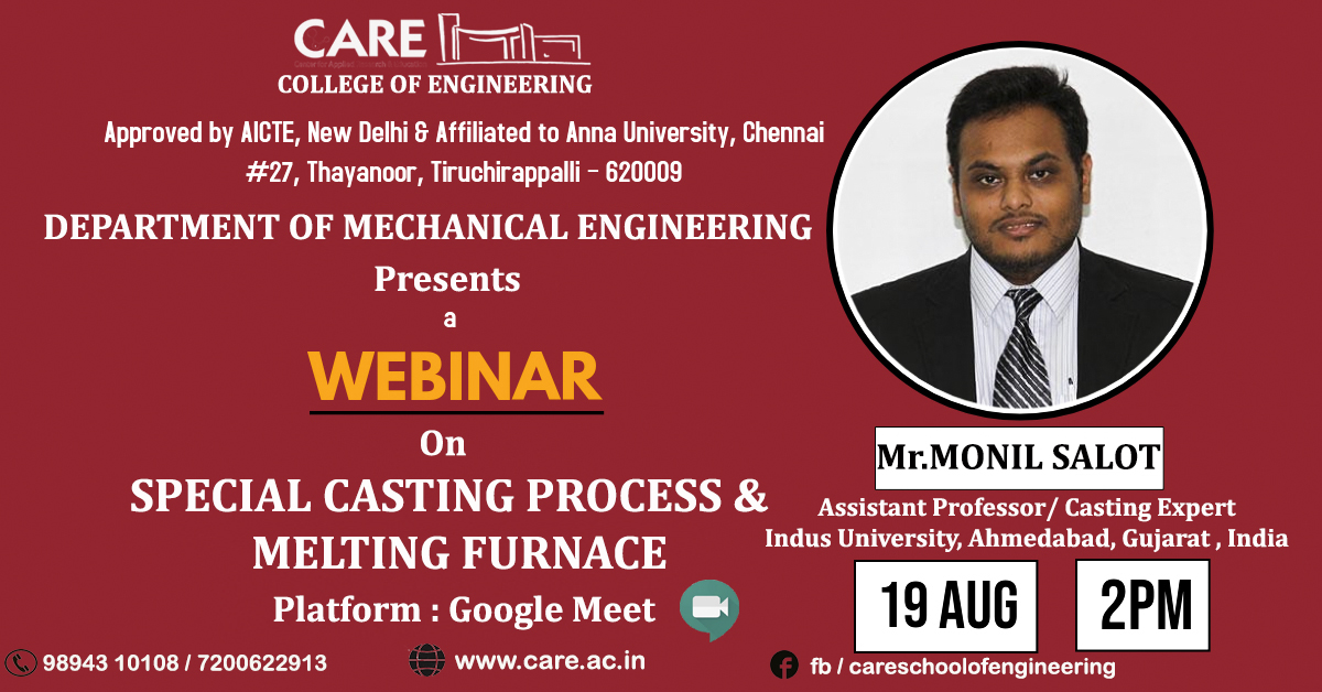 EXPERT TALK ON "SPECIAL CASTING PROCESS & MELTING FURNACE"