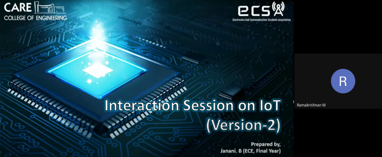 An interactive session on IoT - CARE College of Engineering