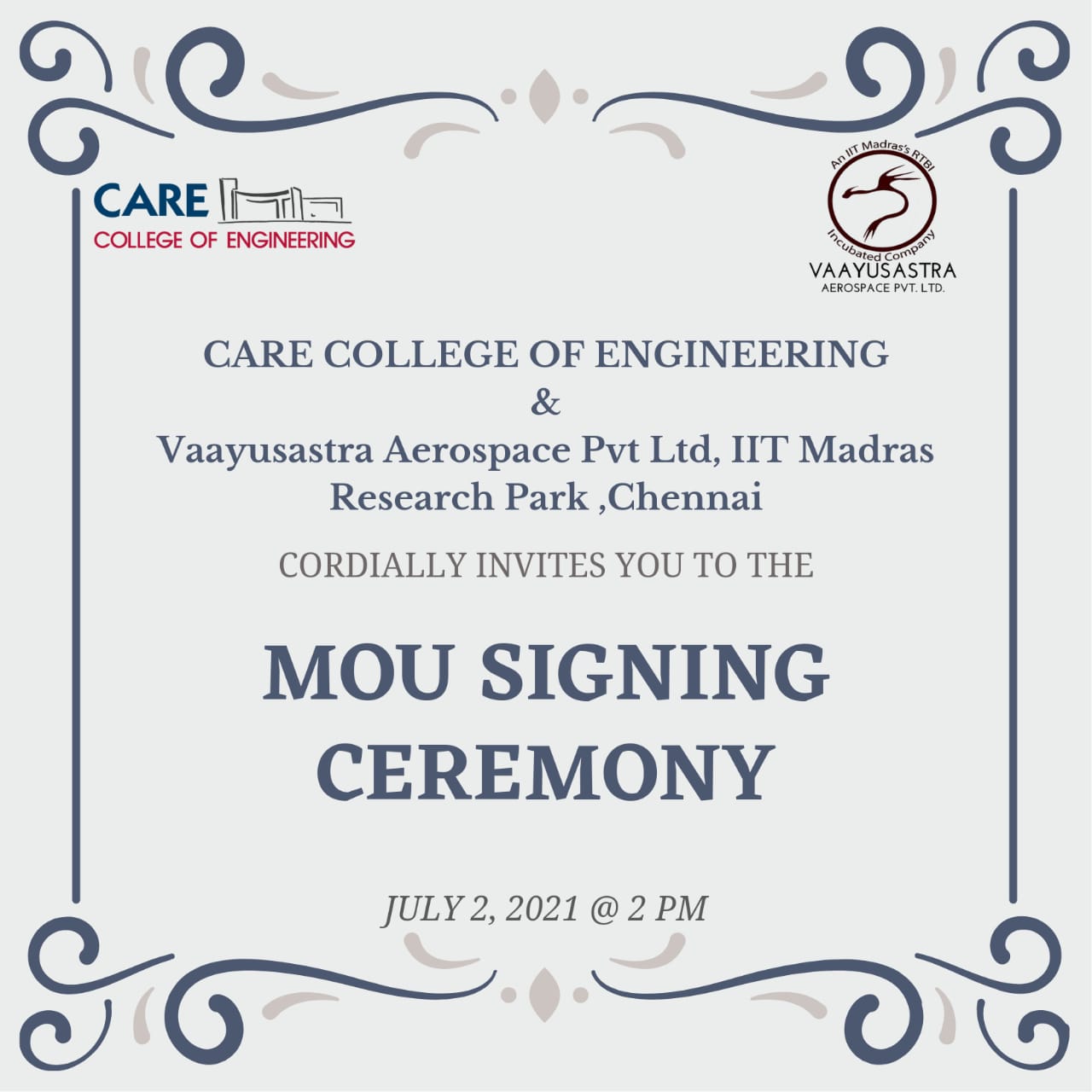 MoU with Vaayusastra Aerospace Private Limited