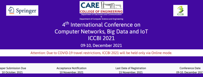 4th International Conference on Computer Networks, Big Data and IoT – ICCBI 2021