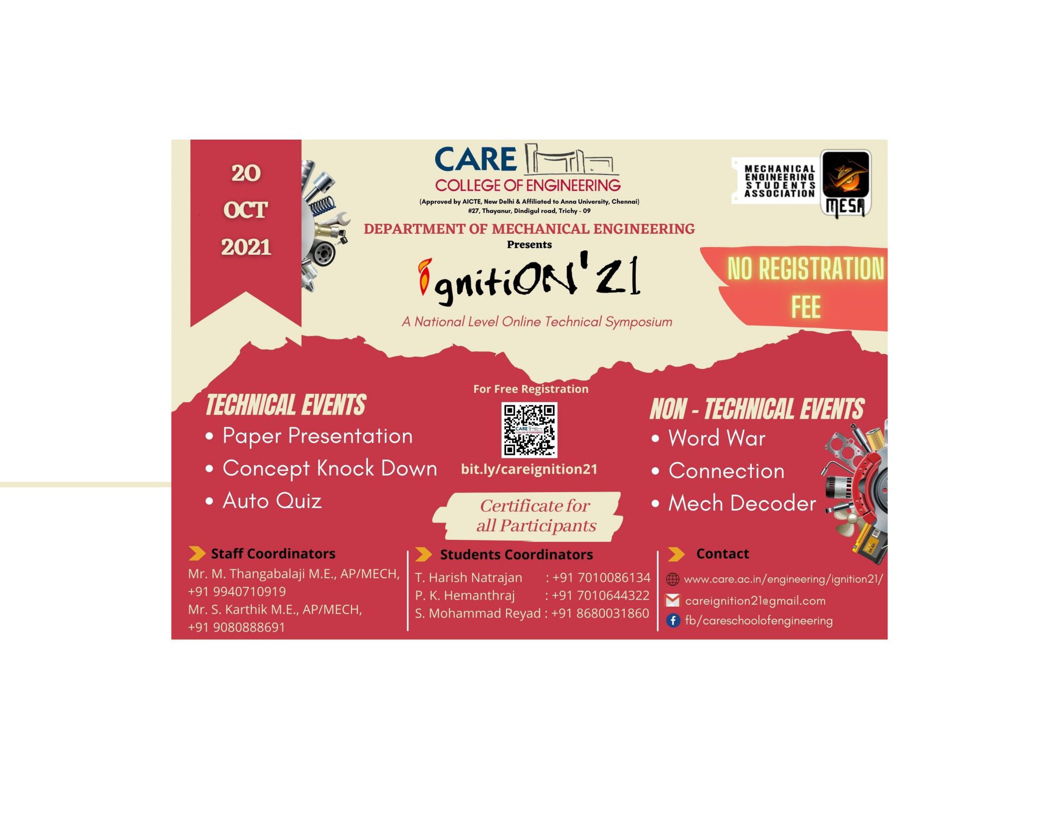 Ignition'21 CARE College of Engineering