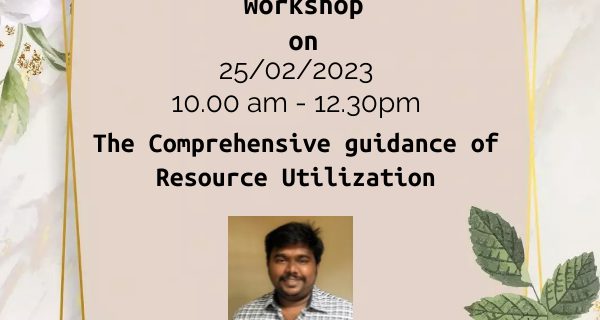 Workshop on “Comprehensive Guidance of Resource Utilization”