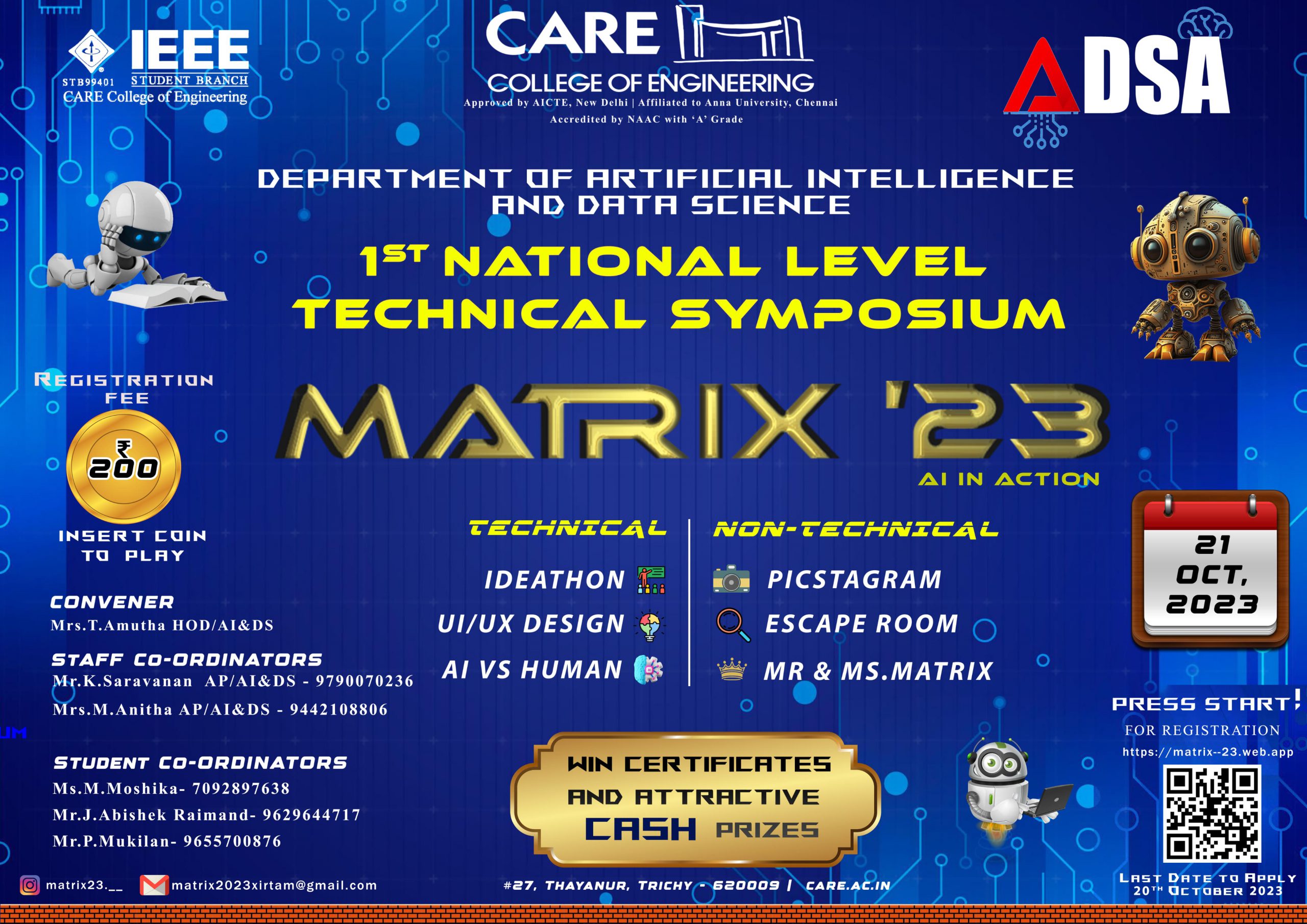 MATRIX'23 - 1st National Level Technical Symposium