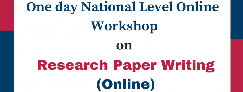 National Level Online Workshop on Research Paper Writing