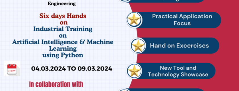 Hands on Industrial Training on Artificial Intelligence & Machine Learning using Python