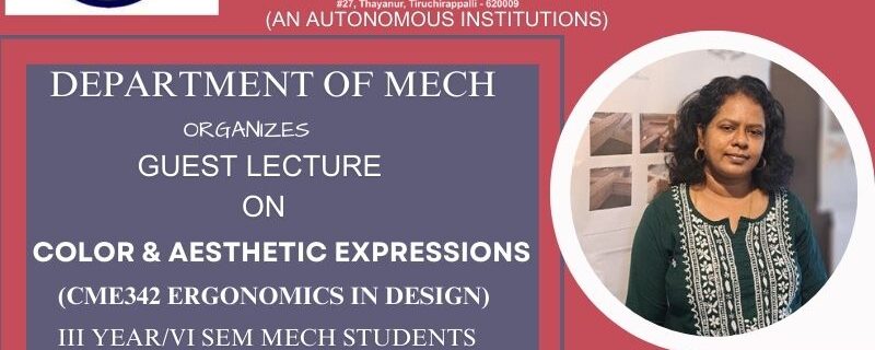 Guest lecture on COLOR and AESTHETIC EXPRESSIONS (CME342 Ergonomics in Design)