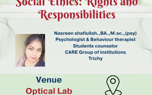Guest Lecture on Social Ethics – Rights and Responsibilities