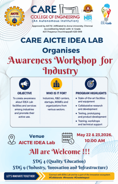 Awareness Workshop for Industry - CARE College of Engineering