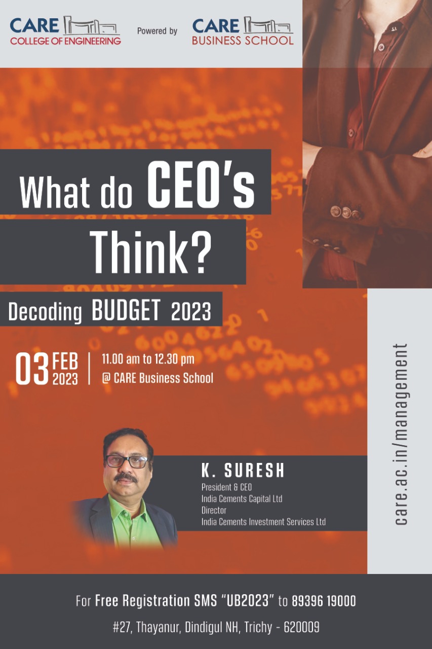 REVIEW SESSION ON" DECODING BUDGET 2023" - CARE Business School